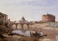 Corot, Jean-Baptiste-Camille - Rome - Castle Sant'Angelo